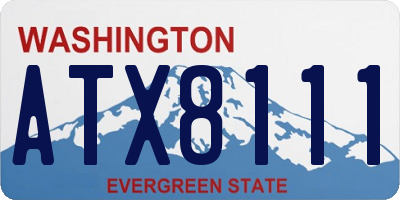 WA license plate ATX8111