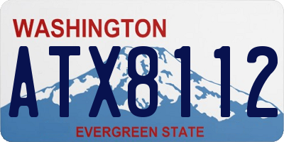 WA license plate ATX8112