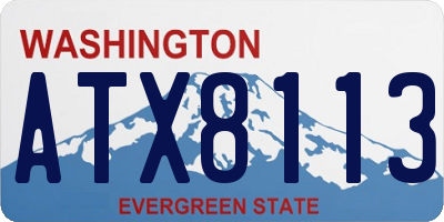WA license plate ATX8113