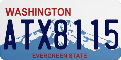 WA license plate ATX8115