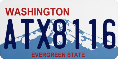 WA license plate ATX8116
