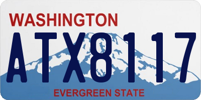 WA license plate ATX8117