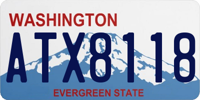 WA license plate ATX8118