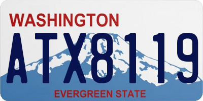 WA license plate ATX8119