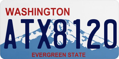 WA license plate ATX8120