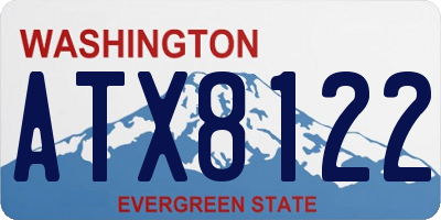 WA license plate ATX8122