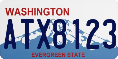 WA license plate ATX8123