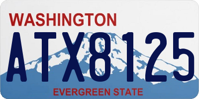 WA license plate ATX8125