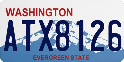 WA license plate ATX8126