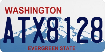 WA license plate ATX8128