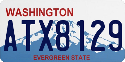 WA license plate ATX8129