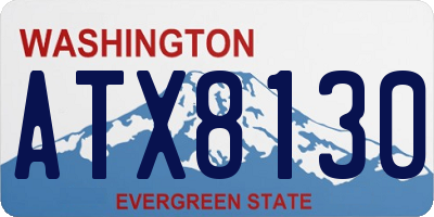 WA license plate ATX8130