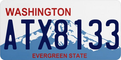 WA license plate ATX8133