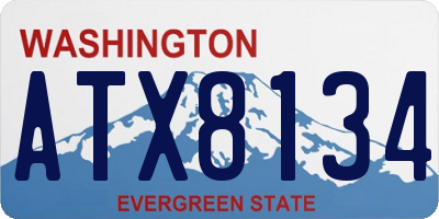 WA license plate ATX8134