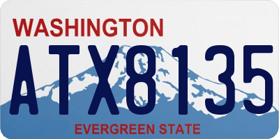 WA license plate ATX8135