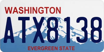 WA license plate ATX8138