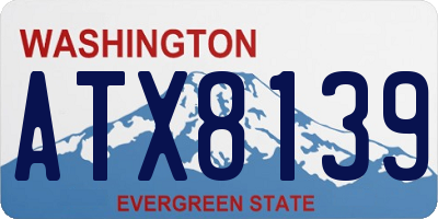 WA license plate ATX8139
