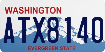 WA license plate ATX8140