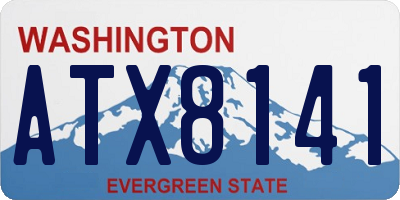 WA license plate ATX8141