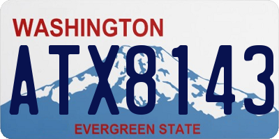 WA license plate ATX8143