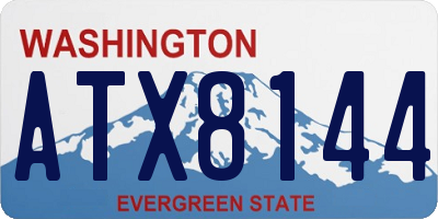 WA license plate ATX8144