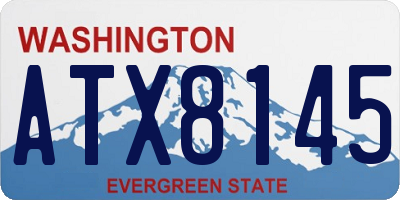 WA license plate ATX8145
