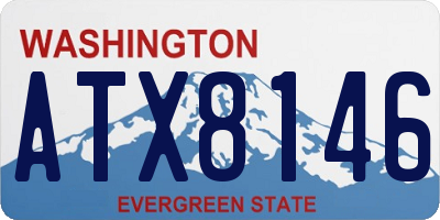 WA license plate ATX8146