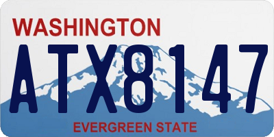 WA license plate ATX8147