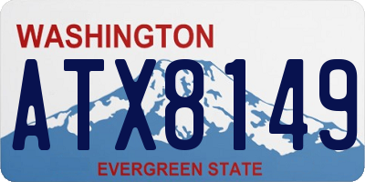 WA license plate ATX8149