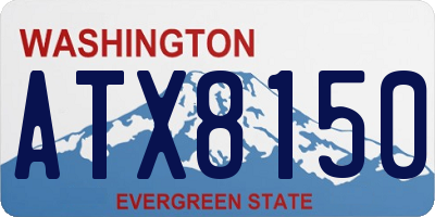WA license plate ATX8150
