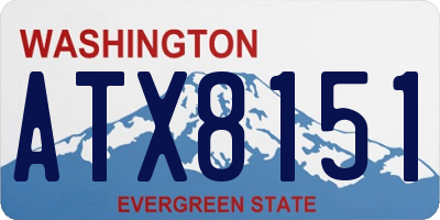WA license plate ATX8151