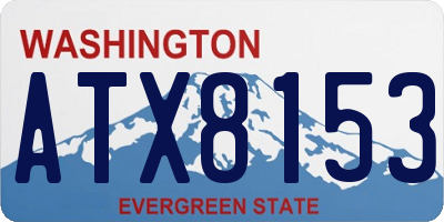 WA license plate ATX8153