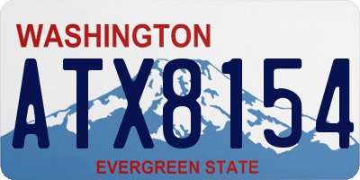 WA license plate ATX8154