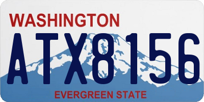 WA license plate ATX8156