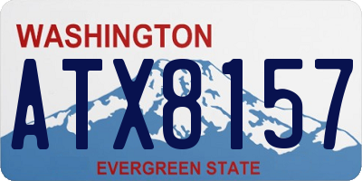 WA license plate ATX8157