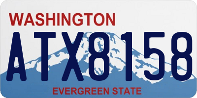 WA license plate ATX8158