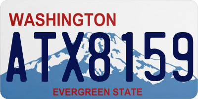 WA license plate ATX8159