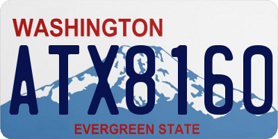 WA license plate ATX8160