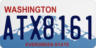 WA license plate ATX8161