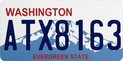 WA license plate ATX8163