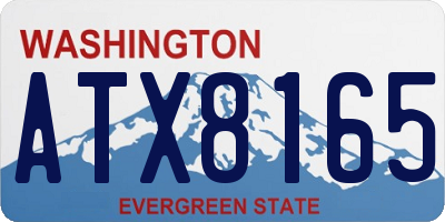 WA license plate ATX8165