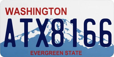 WA license plate ATX8166