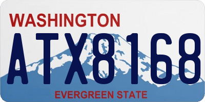 WA license plate ATX8168