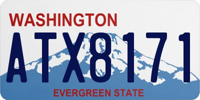 WA license plate ATX8171