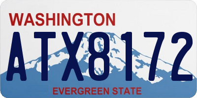 WA license plate ATX8172
