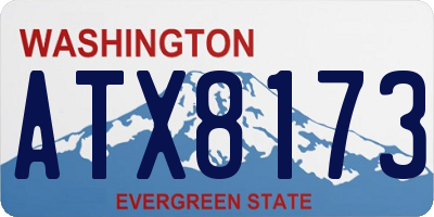 WA license plate ATX8173