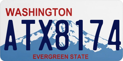 WA license plate ATX8174