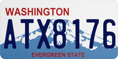 WA license plate ATX8176