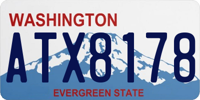 WA license plate ATX8178