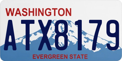 WA license plate ATX8179